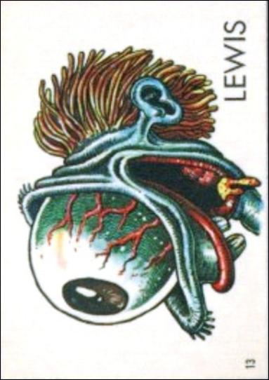 Ugly Stickers (1965) (Base Set) card 13-B Lewis