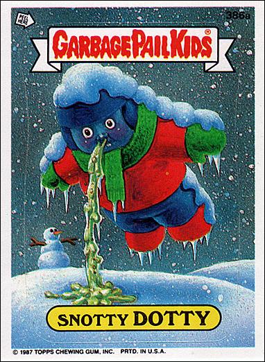 Garbage Pail Kids: Series 10 (Base Set) card 386a Snotty Dotty