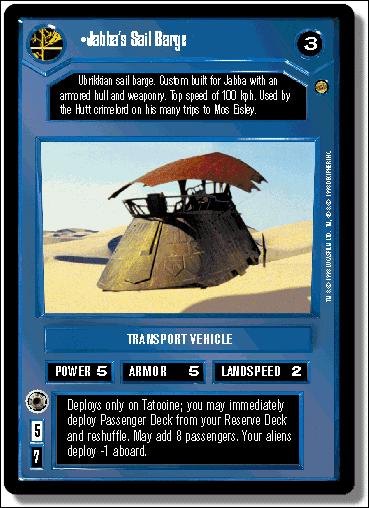 Star Wars: Jabba's Palace Limited (Base Set) card 82 Jabba's Sail Barge