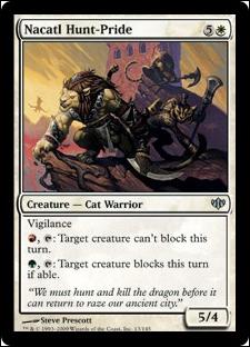 Magic the Gathering: Conflux (Base Set) card 13 Nacatl Hunt-Pride