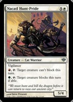 Magic the Gathering: Conflux (Base Set) card 13 Nacatl Hunt-Pride