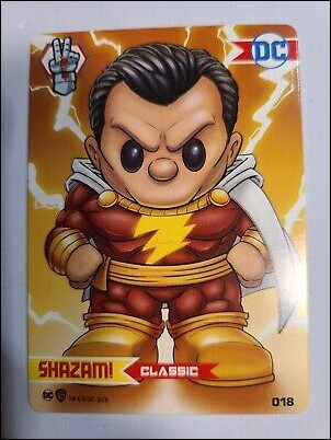 DC Comics Ooshies Collector Cards: Series 2 card 18 Shazam!: Classic