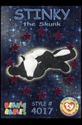 Beanie Babies Series 3 (Wild Subset) card 45-B Stinky the Skunk Purple Stars