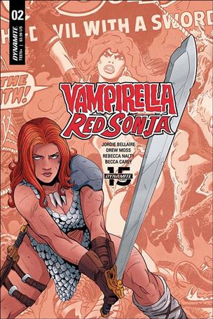 Vampirella / Red Sonja issue 2-E Drew Moss Cover