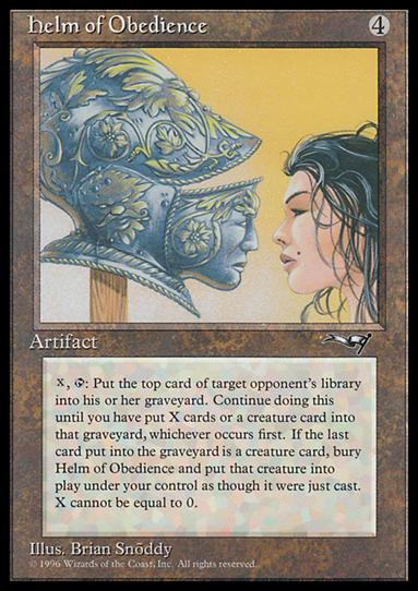 Magic the Gathering: Alliances (Base Set) card 121 Helm of Obedience
