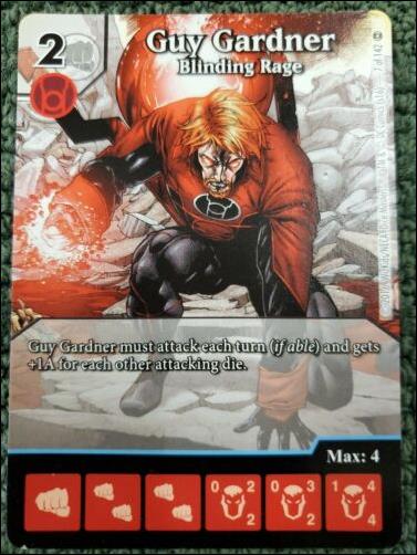 DC Comics Dice Masters War of Light card 7-B Guy Gardner: Blinding Rage (Alternate Art)