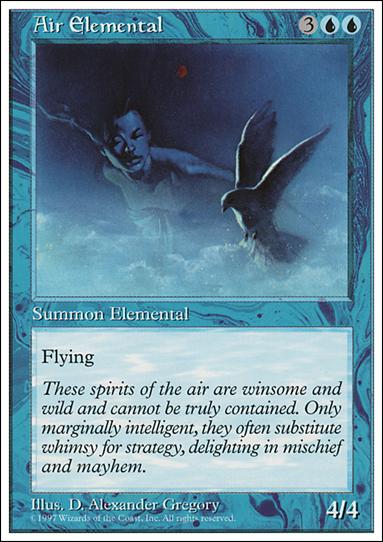 Magic the Gathering: 5th Edition (Base Set) card 71 Air Elemental