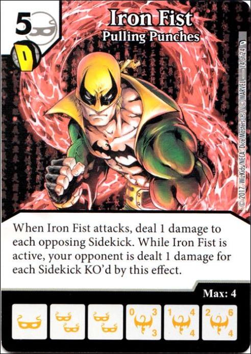 Marvel Dice Masters Defenders card 14 Iron Fist: Pulling Punches