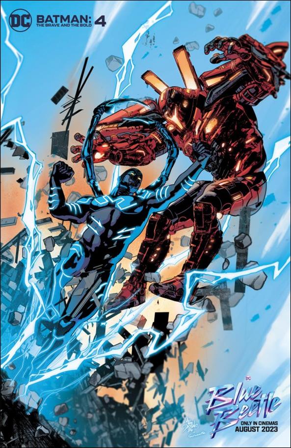 Batman: The Brave and the Bold (2023) issue 4-D Mike Deodato Jr Blue Beetle Movie Cover