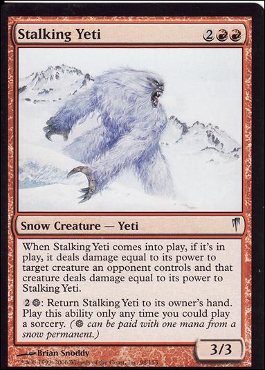 Magic the Gathering: Coldsnap (Base Set) card 98 Stalking Yeti