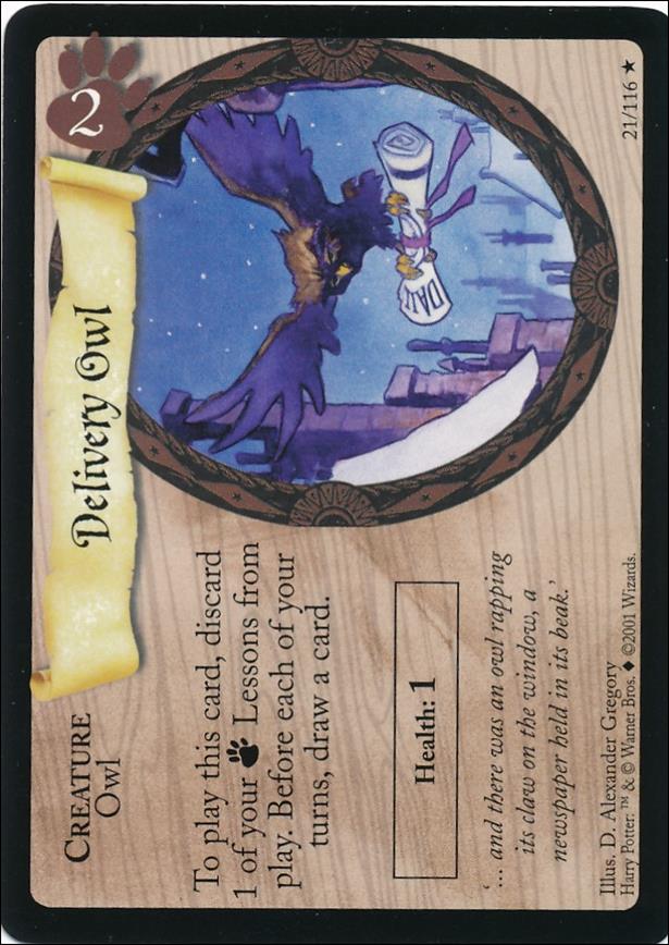 Harry Potter (Base Set) card 21 Delivery Owl