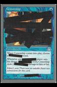 Magic the Gathering: Unglued (Base Set) card 15 Censorship