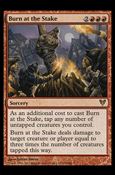 Magic the Gathering: Avacyn Restored (Base Set) card 130 Burn at the Stake