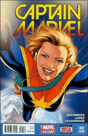 Captain Marvel (2014) issue 2-C David Lopez Cover (2nd Printing)