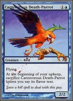 Magic the Gathering: Unhinged (Base Set) card 29 Carnivorous Death-Parrot