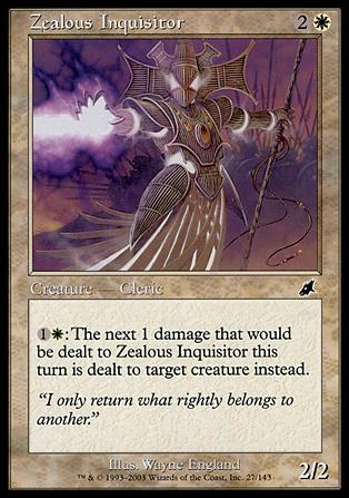 Magic the Gathering: Scourge (Base Set) card 27 Zealous Inquisitor