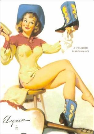 Elvgren's Calendar Pinups (Base Set) card 54 A Polished Performance