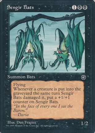 Magic the Gathering: Homelands (Base Set) card 57-B Sengir Bats