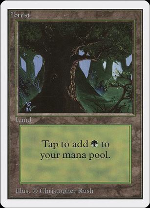 Magic the Gathering: Unlimited (Base Set) card 292-C Forest