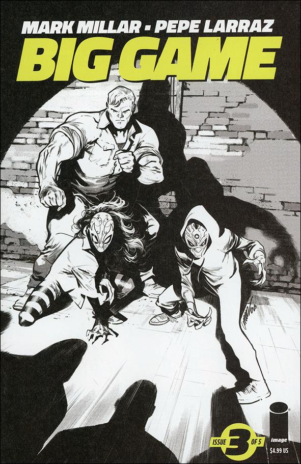 Big Game (2023) issue 3-B Pepe Larraz Black & White Cover