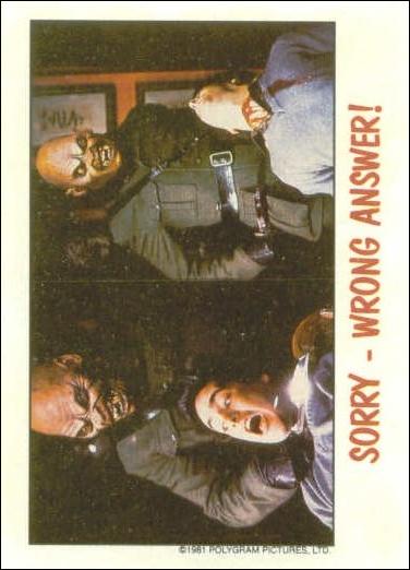 Fright Flicks (Base Set) card 26 "Sorry - wrong answer!"
