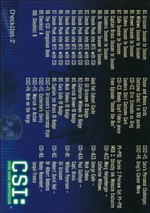 CSI: Crime Scene Investigation - Series Two (Base Set) Cover Image 2
