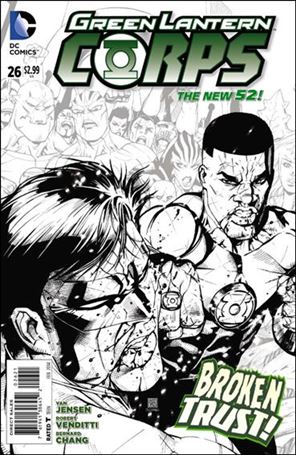 Green Lantern Corps (2011) issue 26-B 1:25 Black and White Cover