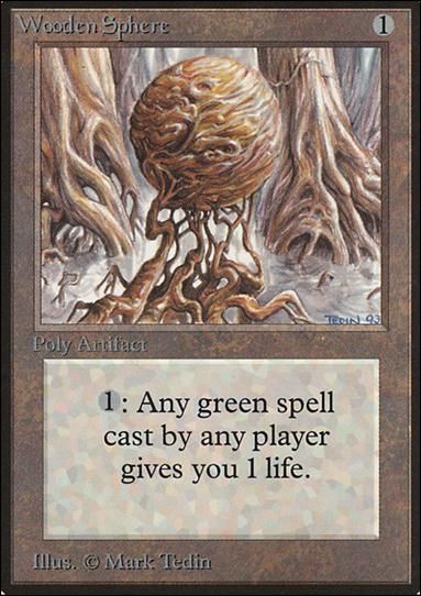 Magic the Gathering: Limited Edition Beta (Base Set) card 277 Wooden Sphere