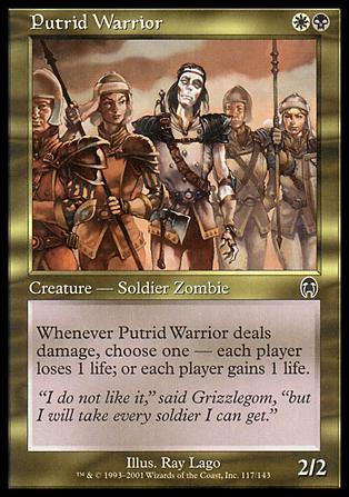 Magic the Gathering: Apocalypse (Base Set) card 117 Putrid Warrior