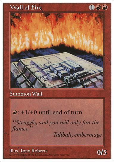 Magic the Gathering: 5th Edition (Base Set) card 273 Wall of Fire