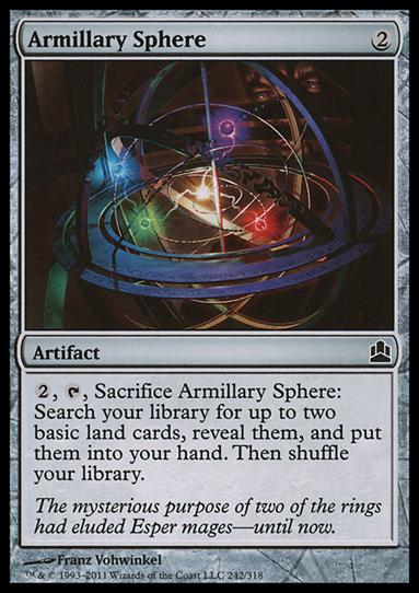 Magic the Gathering: Commander (Base Set) card 242 Armillary Sphere