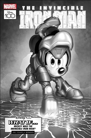 Amazing Spider-Man (2022) issue 27-Q Claudio Sciarrone 1:100 Disney100 B&W Cover