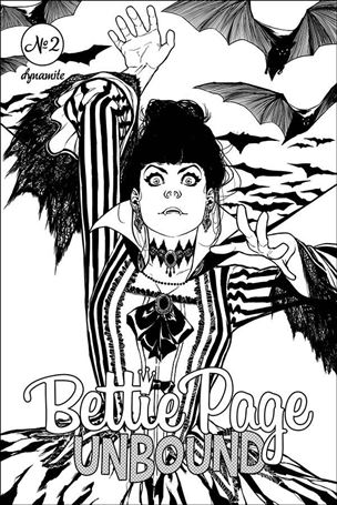 Bettie Page: Unbound issue 2-J Julius Ohta 1:40 Black & White Cover