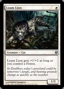 Magic the Gathering: Duel Decks: Ajani vs. Nicol Bolas card 5 Loam Lion