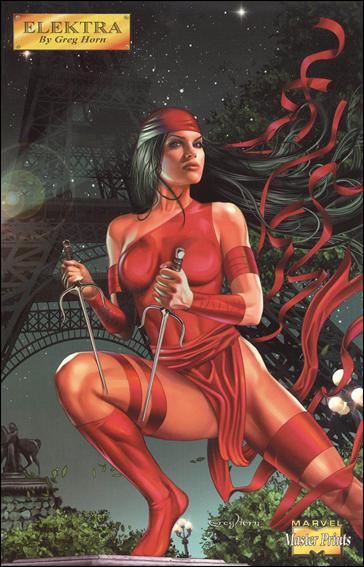 Marvel Master Prints: Series 1 (Promo) card nn Elektra Eiffel Tower