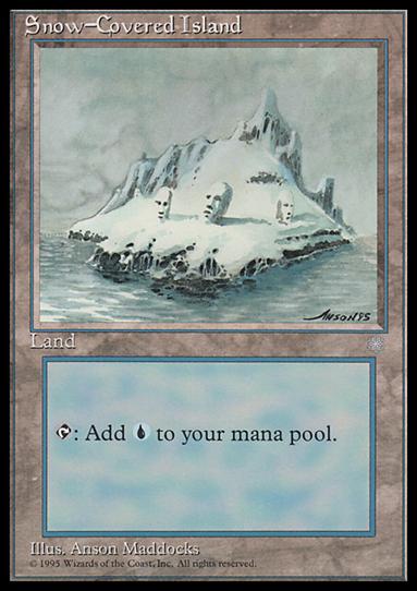 Magic the Gathering: Ice Age (Base Set) card 367 Snow-Covered Island