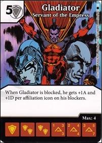 Marvel Dice Masters Amazing Spider-Man card 50 Gladiator: Servant of the Empress 
