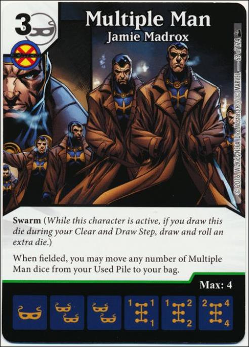 Marvel Dice Masters Deadpool card 69 Multiple Man: Jamie Madrox
