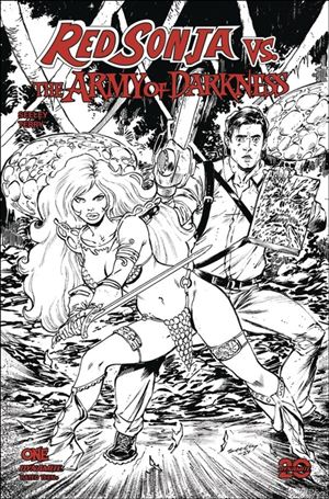 Red Sonja vs. the Army of Darkness issue 1-L Tim Seeley B&W 1;10 Cover