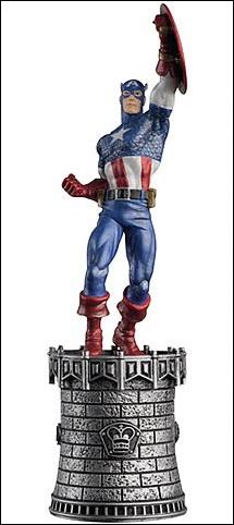 Marvel Chess Collection (UK)  item 6 Captain America (White King)