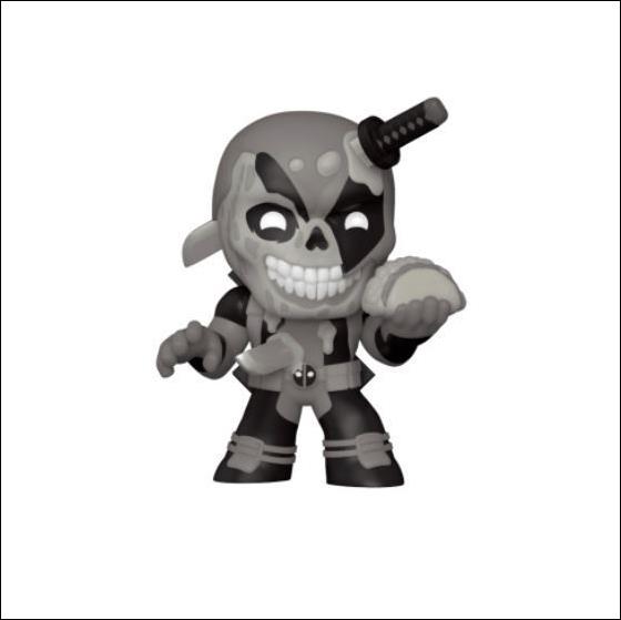 Marvel Zombies Mystery Minis figure 4-B Deadpool  Black & White Gamestop Exclusive