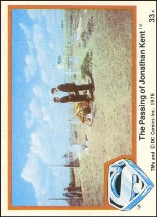 Superman (Movie) Series 1 (Base Set) card 33 The Passing of Jonathan Kent