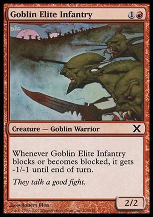 Magic the Gathering: 10th Edition (Base Set) card 206 Goblin Elite Infantry