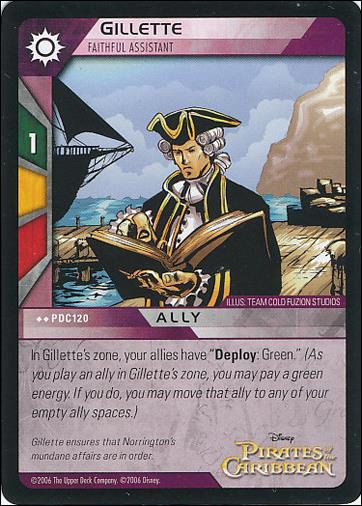Pirates of the Caribbean - Dead Man's Chest (Base Set) card PDC120 Gillette - Faithful Assistant