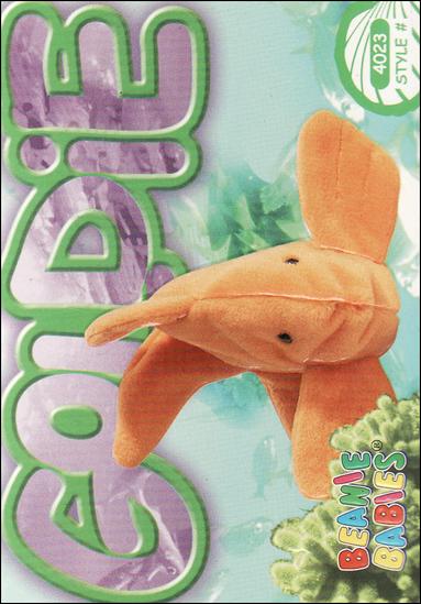 Beanie Babies Series 4 (Base Set) card 190 Goldie