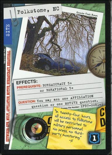 X-Files: The Truth Is Out There (Base Set) card XF97-0081v2 Folkstone, NC