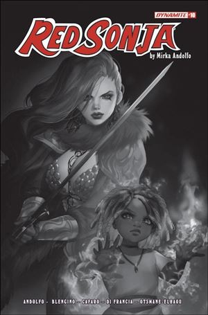 Red Sonja (2021) issue 10-J Leirix Li 1:7 Black & White Cover