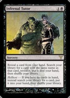 Magic the Gathering: Dissension (Base Set) card 46 Infernal Tutor