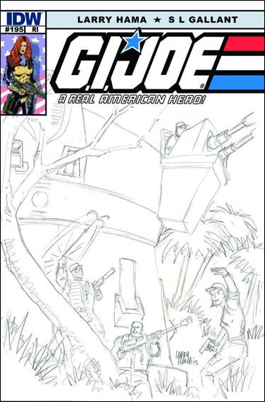 G.I. Joe: A Real American Hero issue 195-B Larry Hama 1:10 Sketch Cover