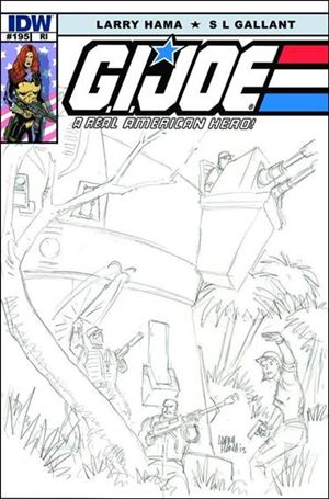 G.I. Joe: A Real American Hero issue 195-B Larry Hama 1:10 Sketch Cover